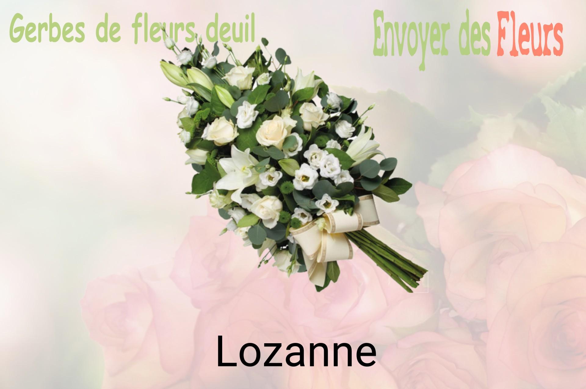 Gerbe de fleurs de deuil livrée à Lozanne